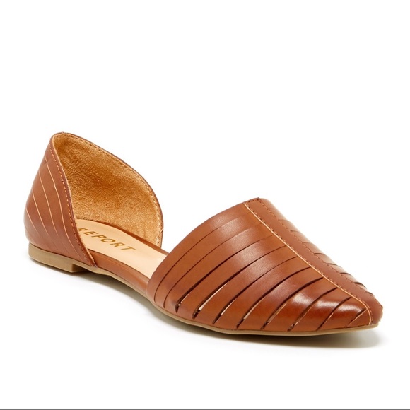 Report Shoes - Report d’Orsay cognac flats Silva 9